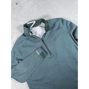Zero Restriction Quarter Zip Golf Performance Green Pullover Size XL * 1908 Logo